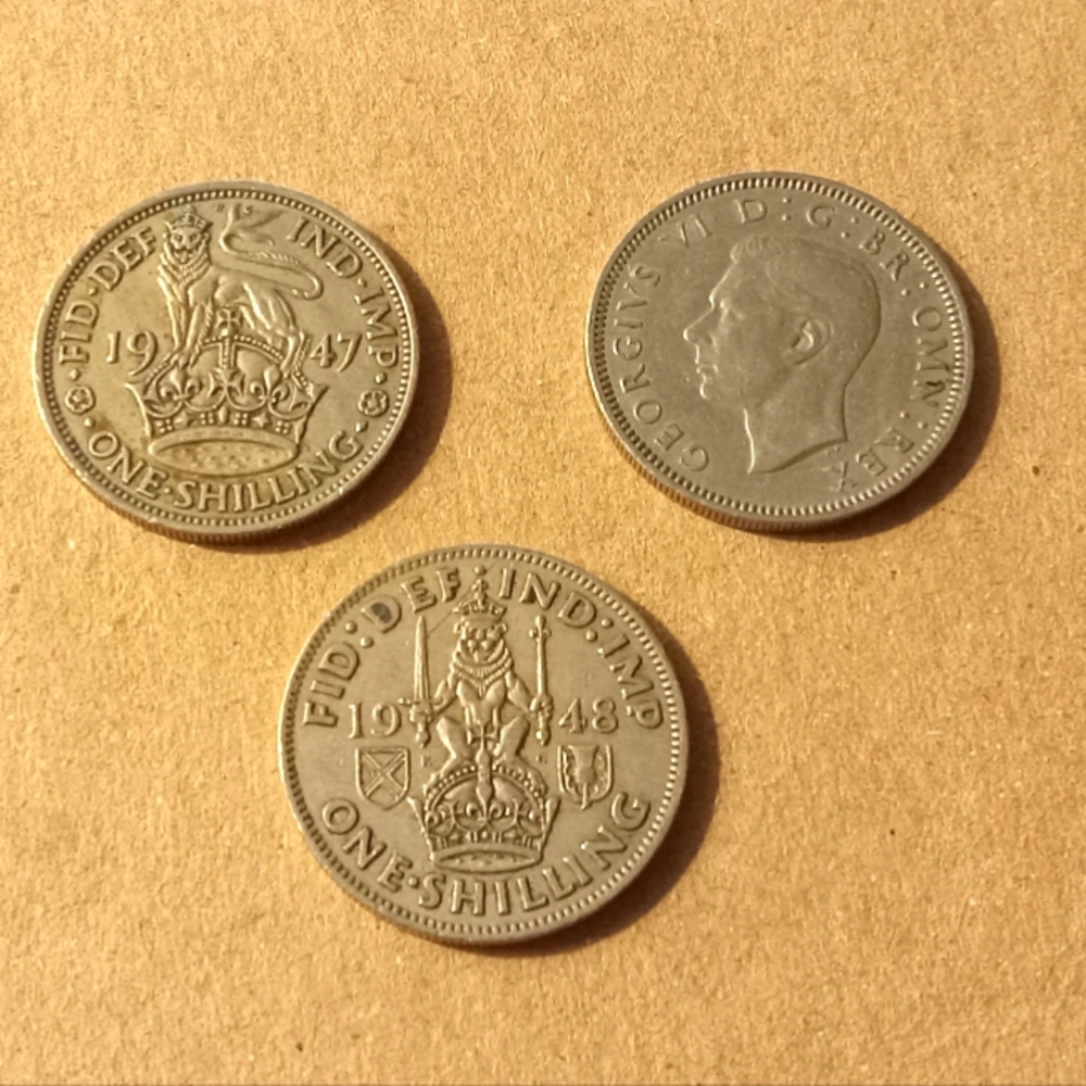 King George Vl One Schilling Coin Set